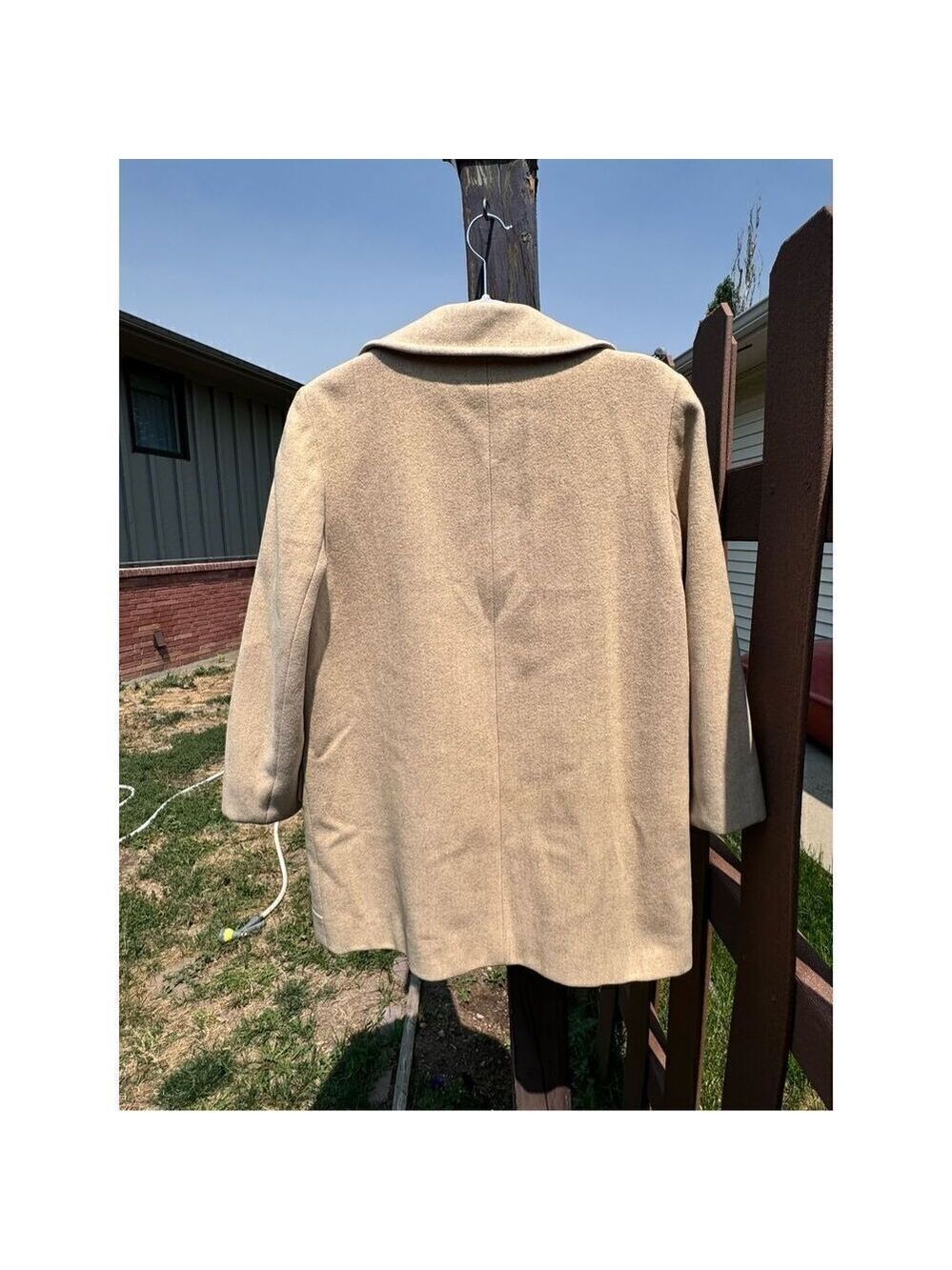 Vintage Herman Kay wool coat baby pink satin lining - Picture 9 of 13